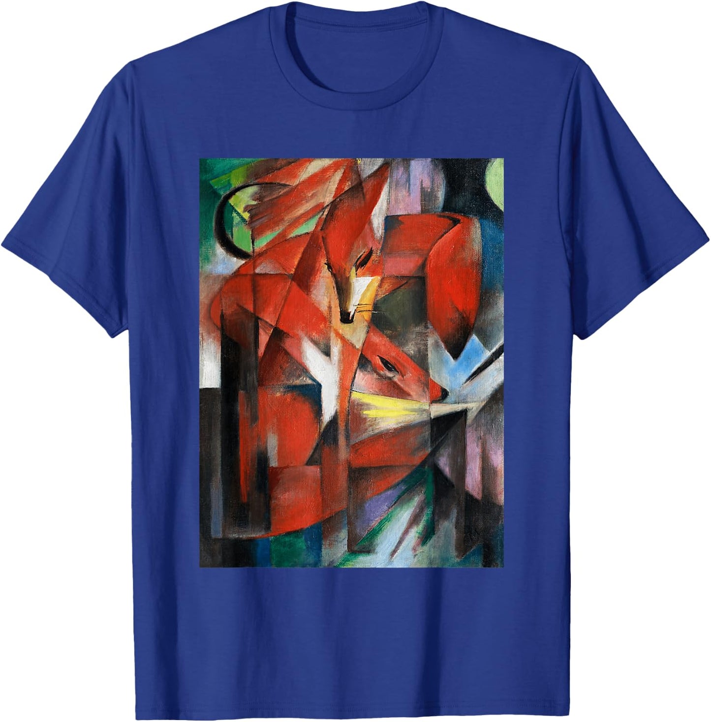 Franz Marcs The Foxes Famous Cubism Painting T-Shirt - T-Shirt | Royal