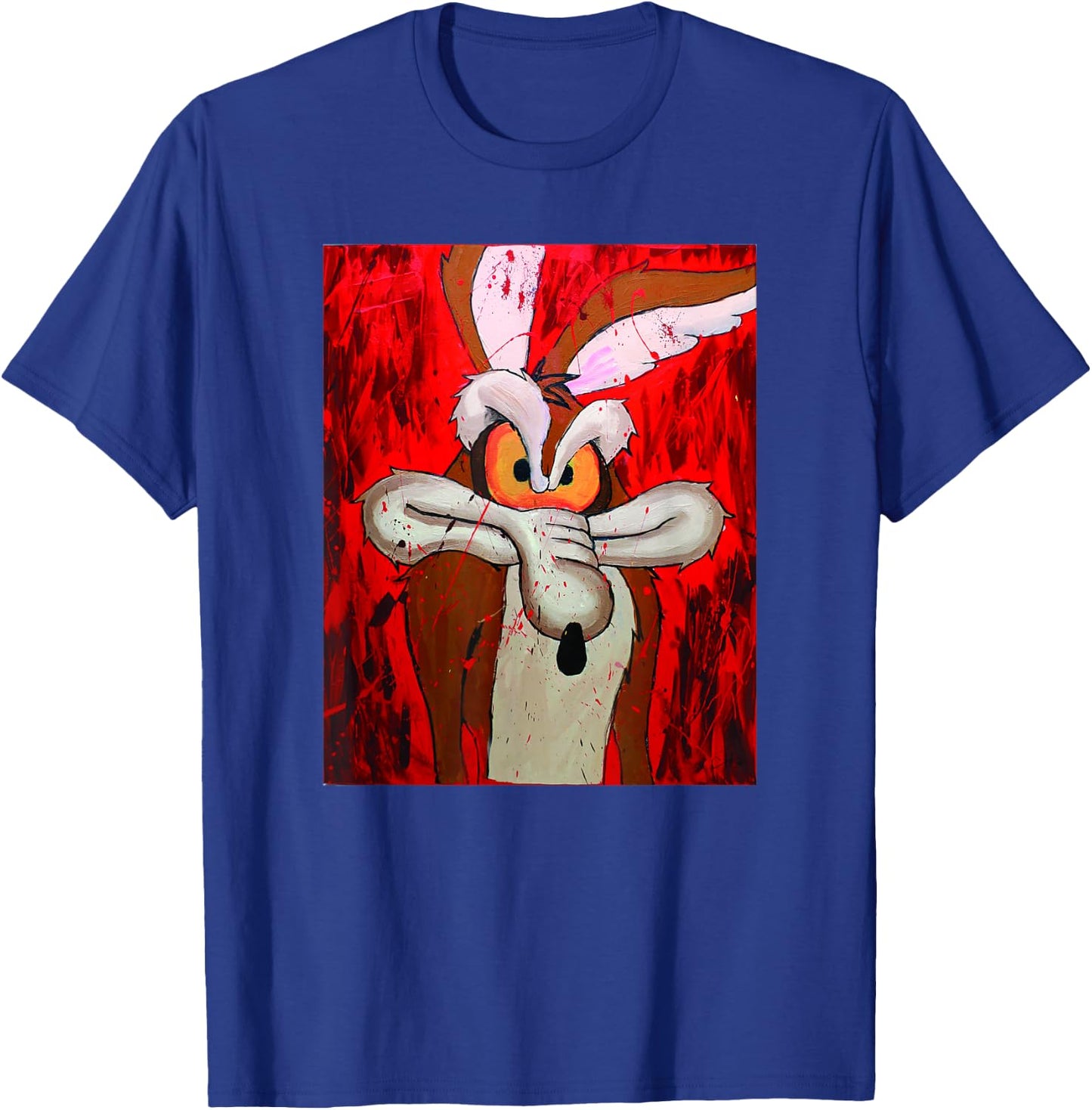 WB100 Looney Tunes Wile E. Coyote Seeing Red Vintage Sketch T-Shirt - T-Shirt | Royal