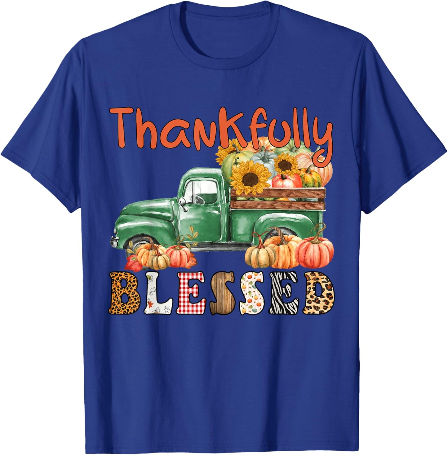 Cute It's Fall Y'all Pumpkin Maple Farm Truck Autumn Fall T-Shirt - T-Shirt | Royal