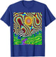 Psychedelic Trippy Mountain Funny Hippie Nature Lover Outfit T-Shirt - T-Shirt | Royal