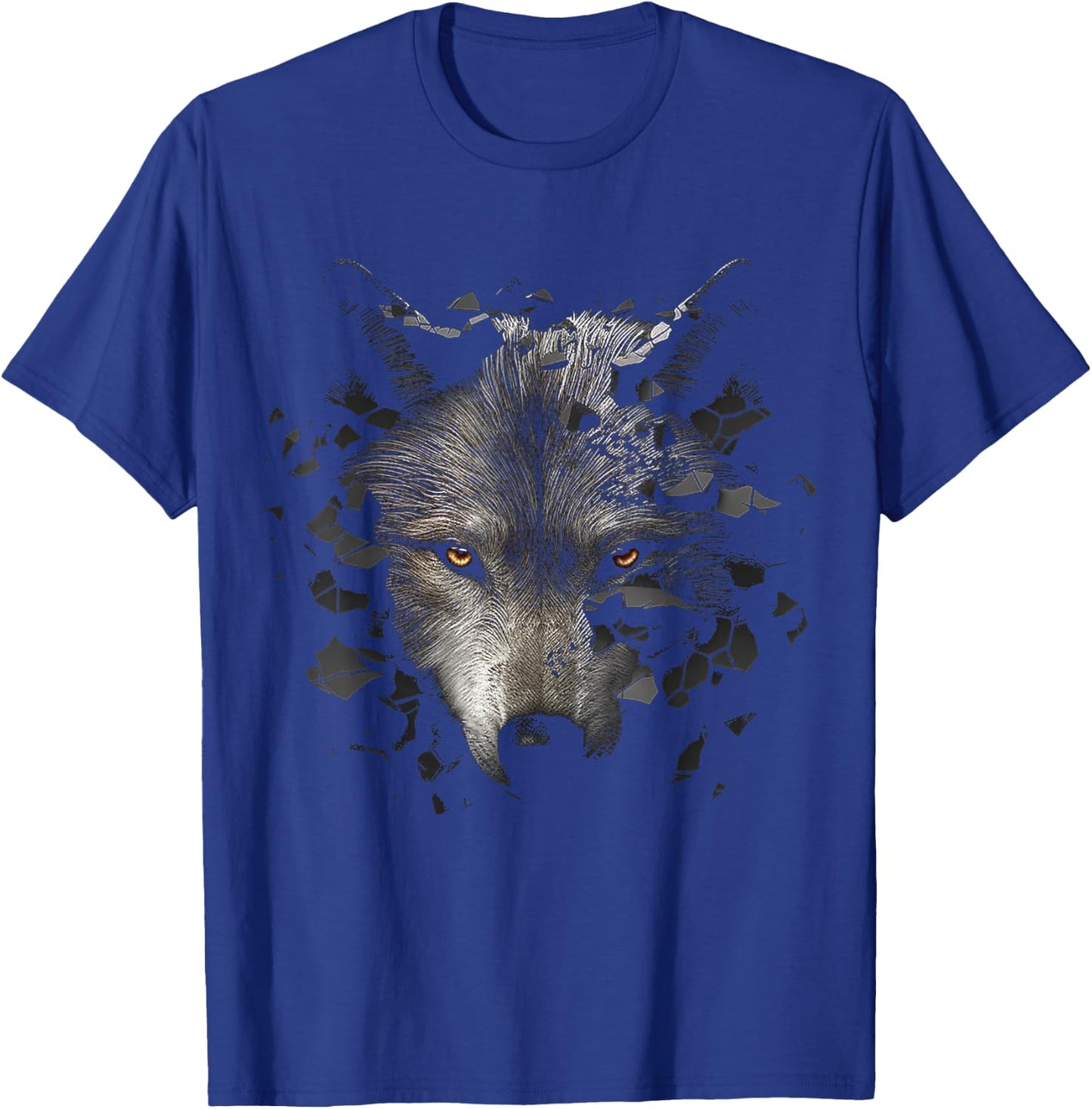 Wolf Lover Fantasy Artwork | Animal Motif Wolf T-Shirt - T-Shirt | Royal