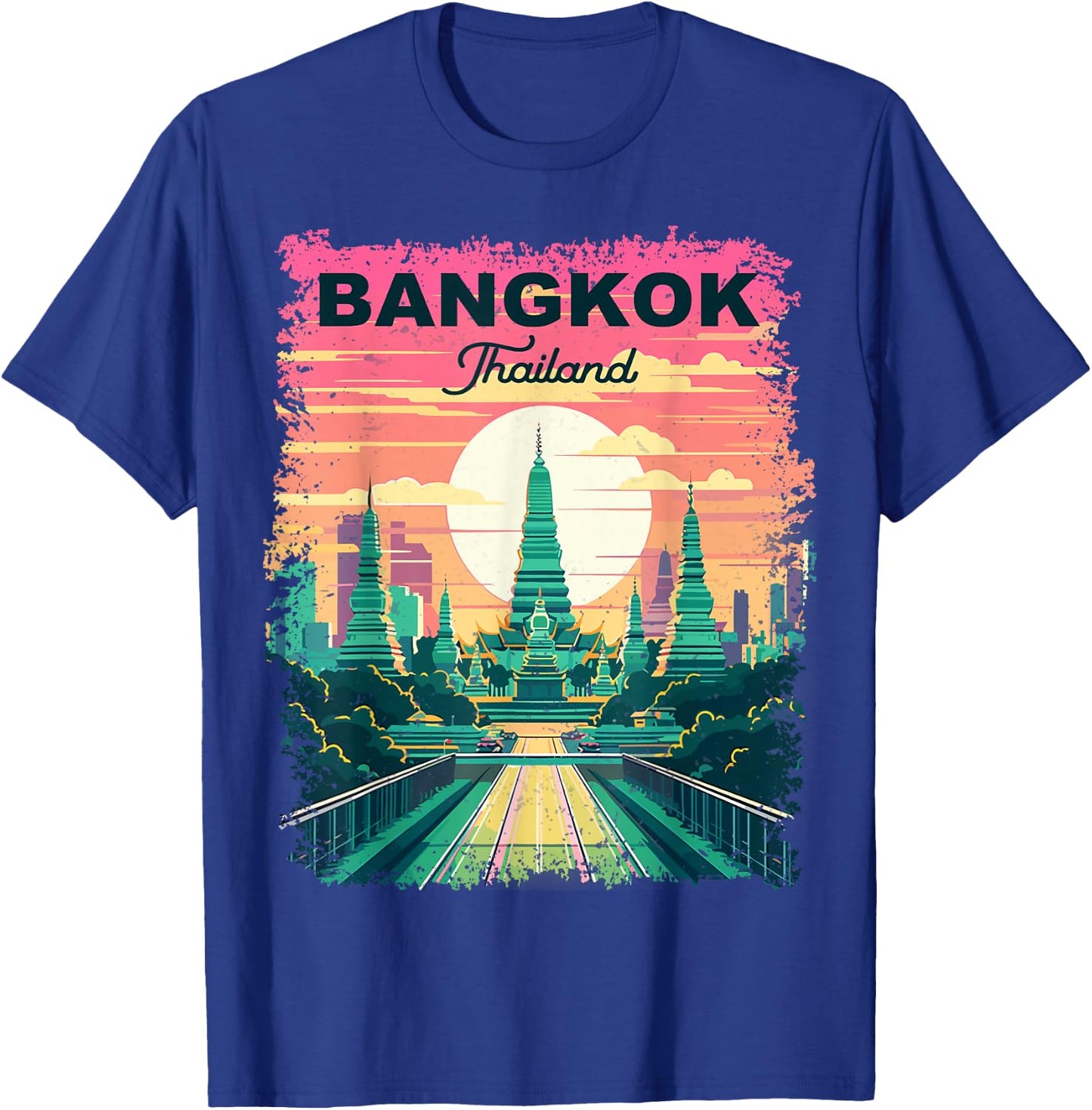 Bangkok Thailand Vintage Retro T-Shirt - T-Shirt | Royal