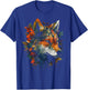 Wolf autumn leaves animal motif artwork - art animal wolf T-Shirt - T-Shirt | Royal