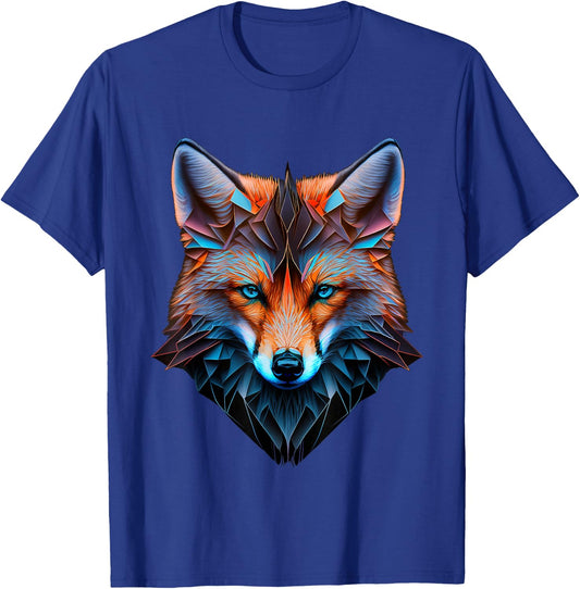 Fox Blue Eyes Animal Fox T-Shirt - T-Shirt | Royal