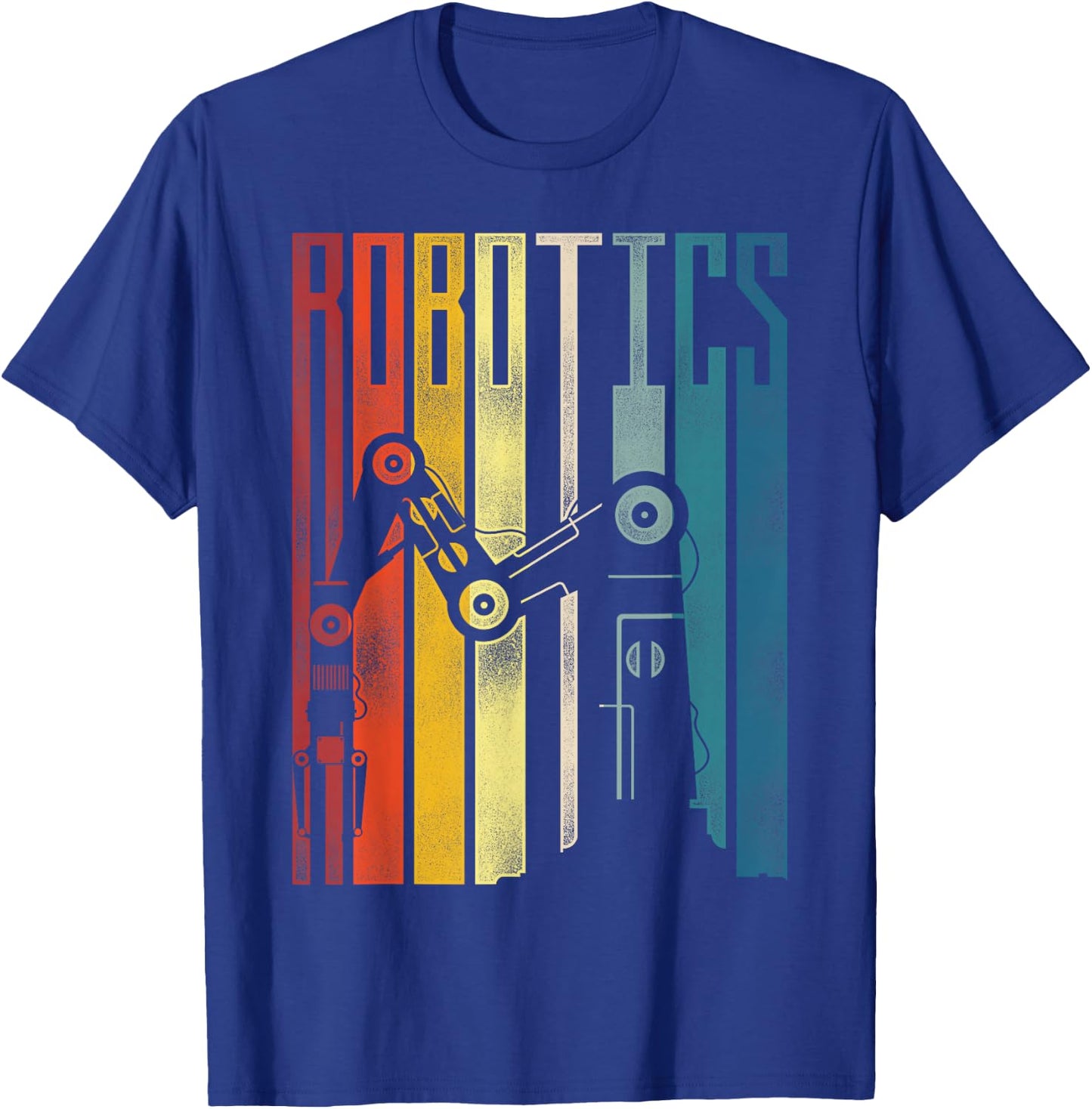 Robot Robotics Engineer Retro Vintage Robotics T-Shirt - T-Shirt | Royal