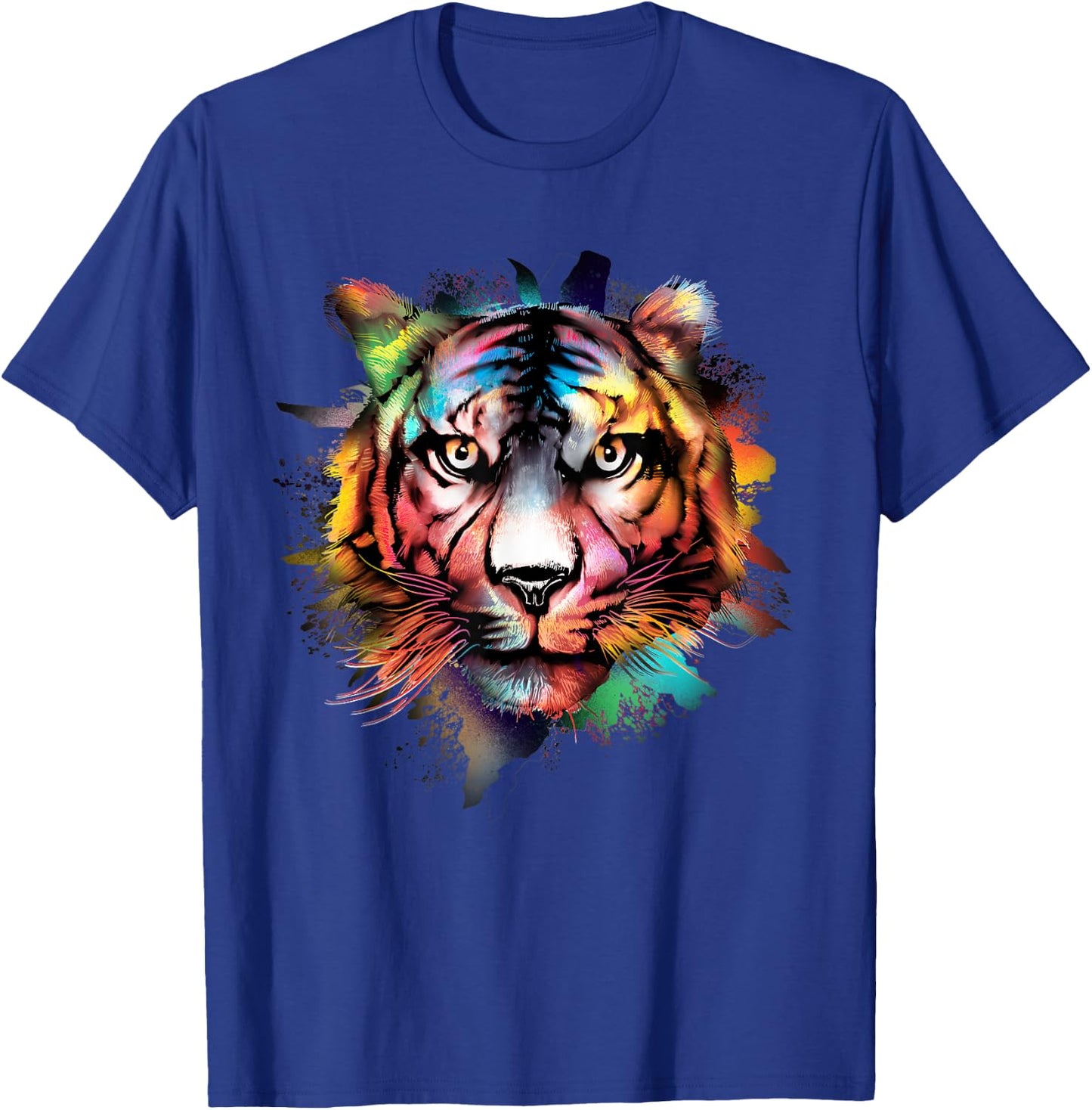 Tiger colourful animal lovers, animals, tigers T-Shirt - T-Shirt | Royal