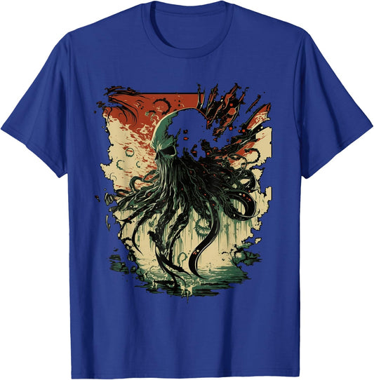 Cthulhu Lovecraft | Horror Cthulhu Myth | Entity of Cthulhu T-Shirt - T-Shirt | Royal