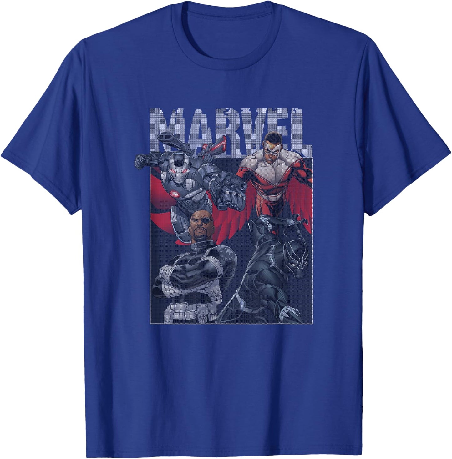 Marvel Avengers Classic Black Heroes Teamup T-Shirt - T-Shirt | Royal