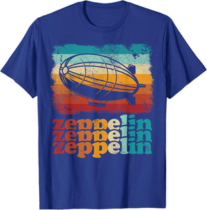 Dirigible Airship Retro Zeppelin 70s 80s Zepelin Zepplin T-Shirt - T-Shirt | Royal