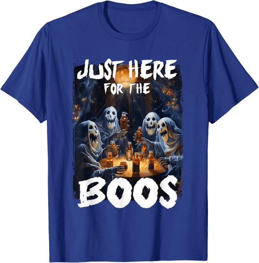 I'm Just Here For The Boos Ghost Funny Men Women Halloween T-Shirt - T-Shirt | Royal