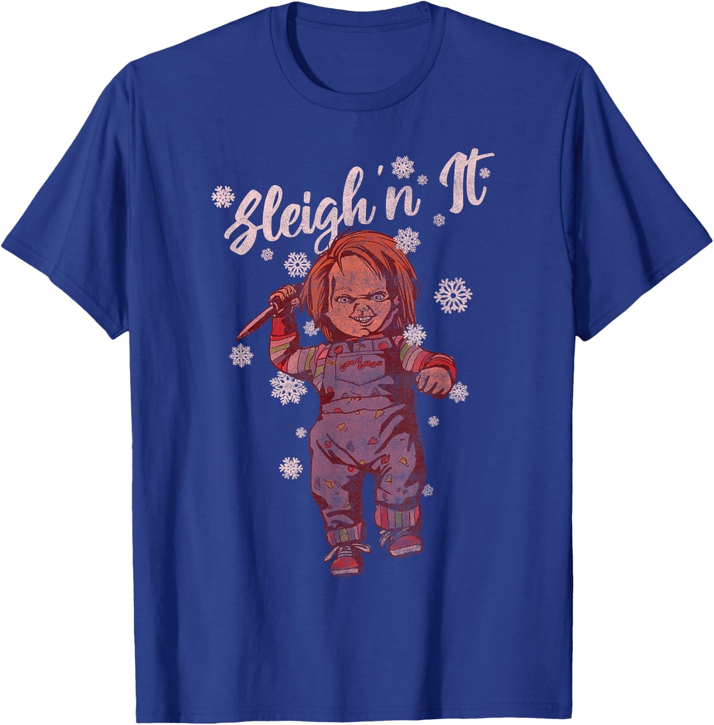 Chucky Christmas Sleigh N It T-Shirt - T-Shirt | Royal