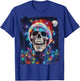 Christmas Skeleton Anatomy Scary Halloween T-Shirt - T-Shirt | Royal
