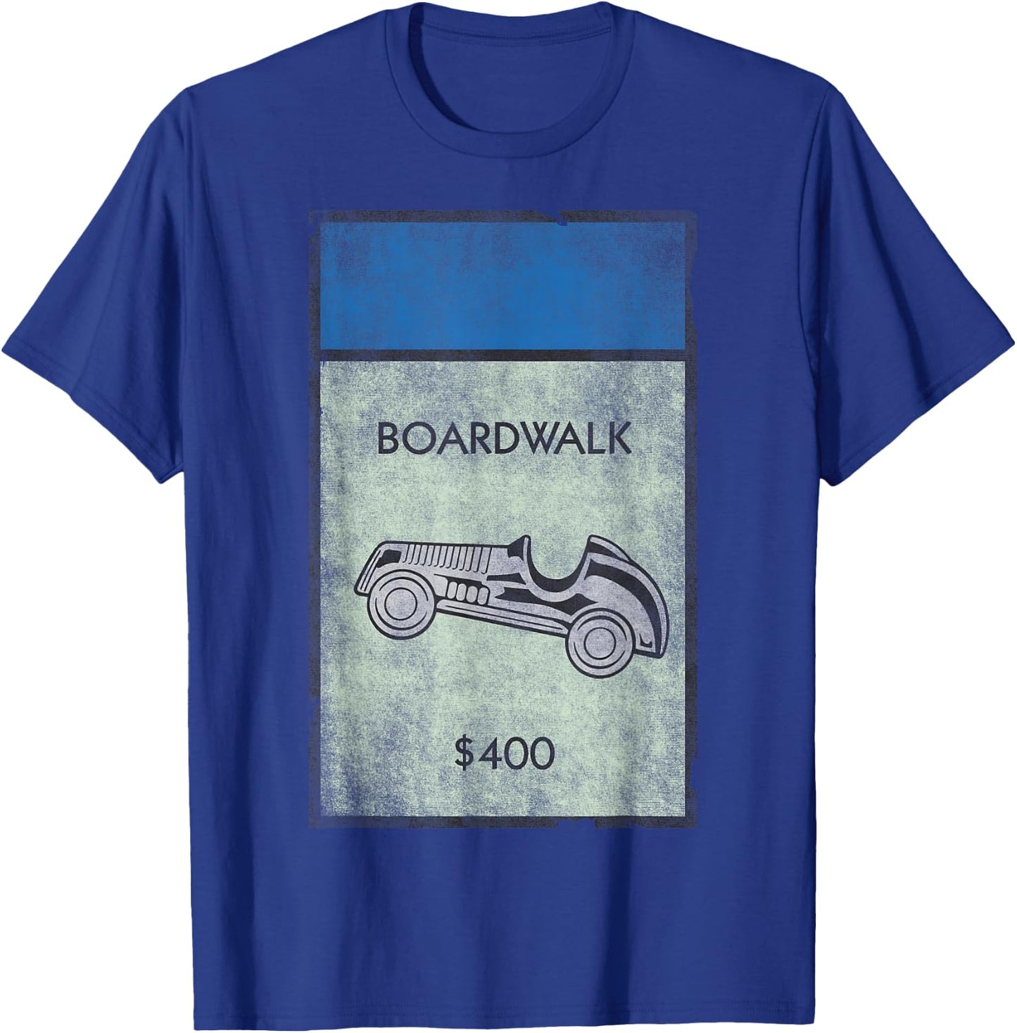 Monopoly Car Token In Boardwalk Space Vintage Shot T-Shirt - T-Shirt | Royal