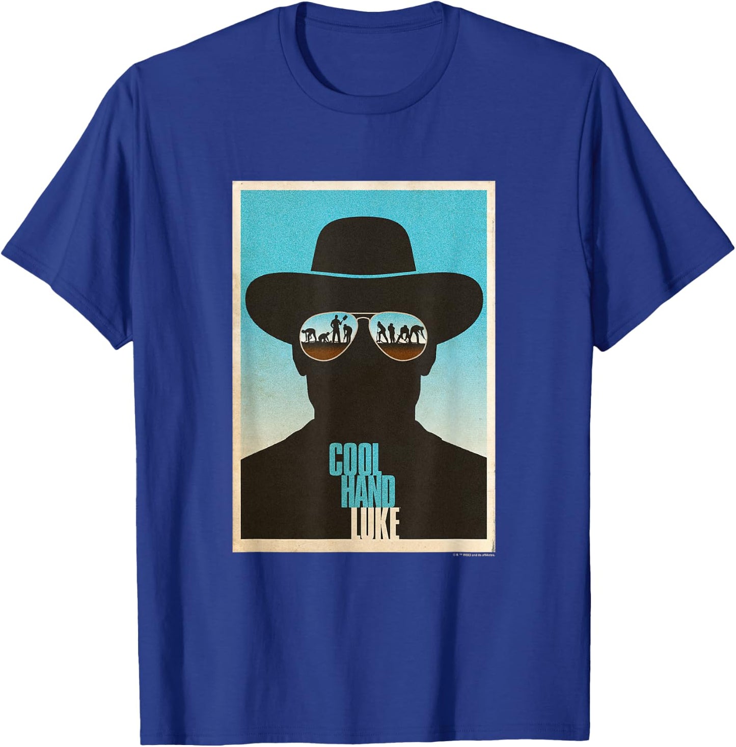 WB100 Cool Hand Luke Prison Life Aviator's Silhouette T-Shirt - T-Shirt | Royal
