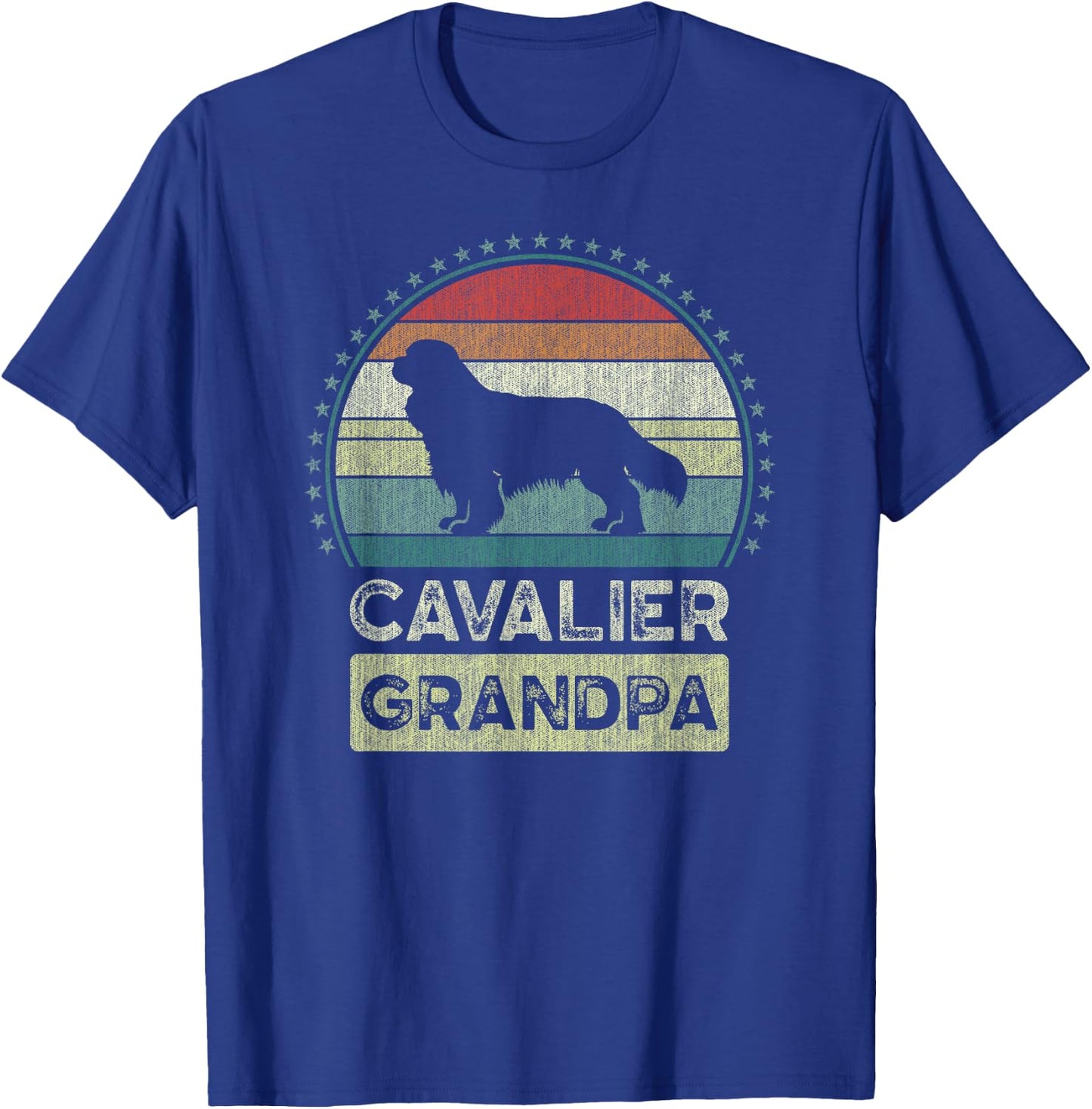 Cavalier Grandpa, Father's Day, King Charles Spaniel Dog T-Shirt - T-Shirt | Royal