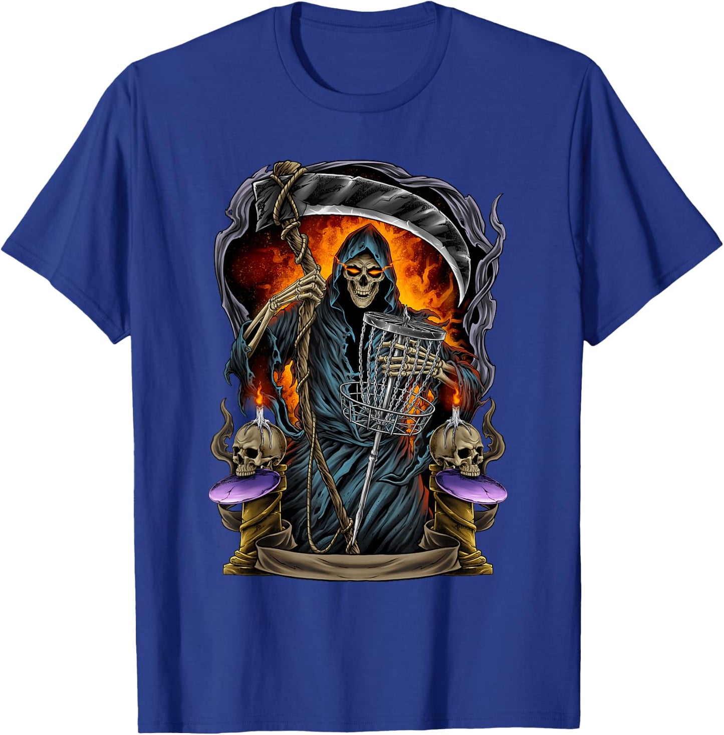 Grim Reaper Putt Shirt Disc Golf T-Shirt - T-Shirt | Royal