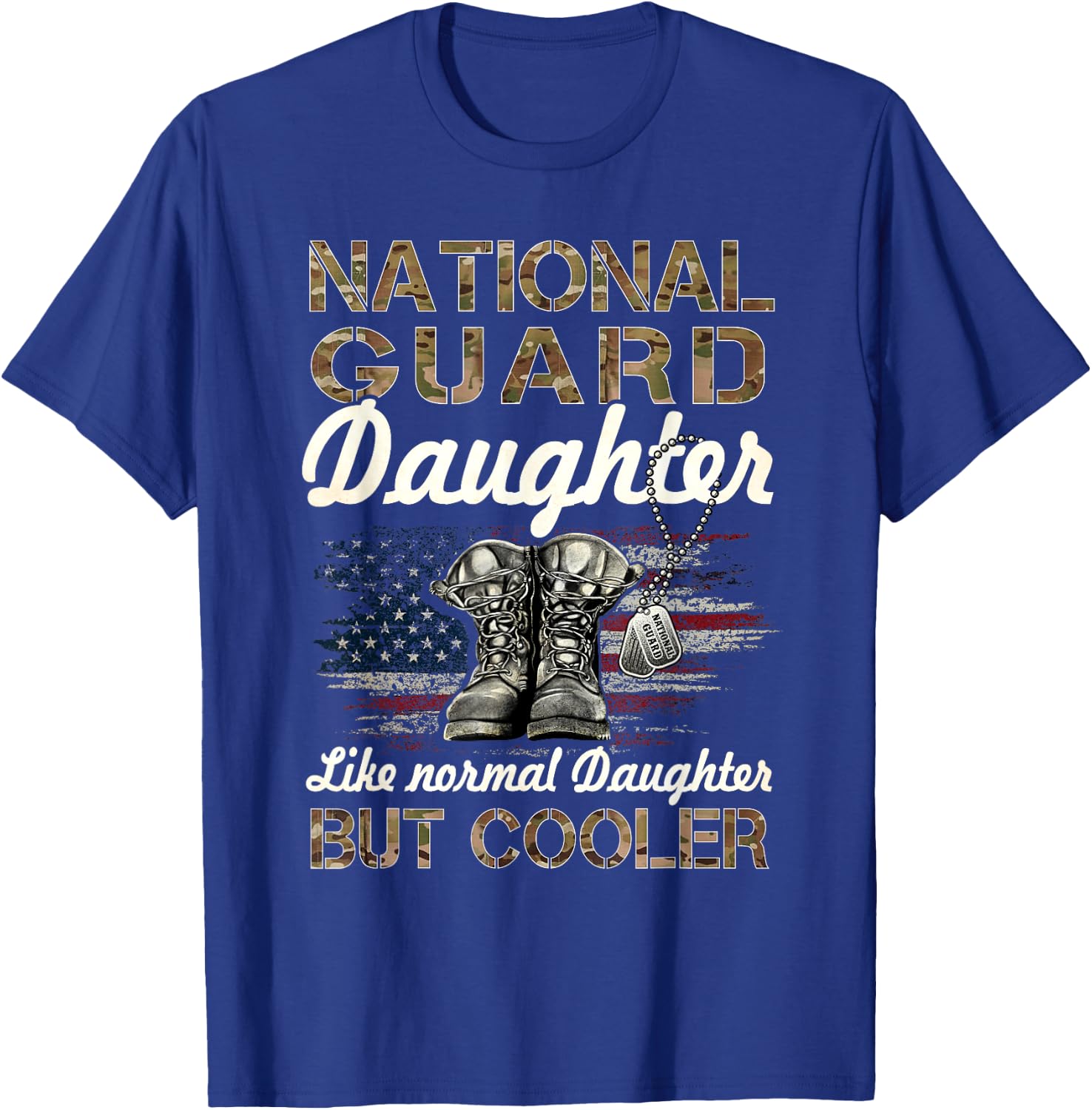 National Guard Daughter Proud Daughter Military Matching T-Shirt - T-Shirt | Royal