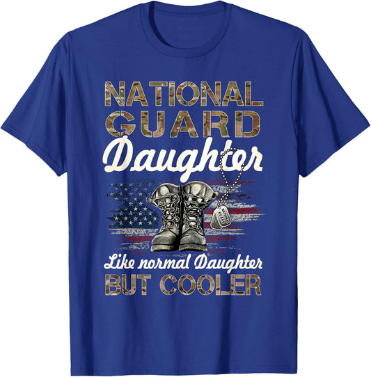 National Guard Daughter Proud Daughter Military Matching T-Shirt - T-Shirt | Royal