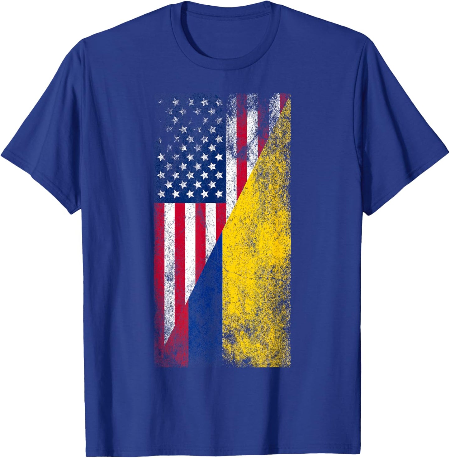 USA & Colombia Flags - United States of America, Colombian T-Shirt - T-Shirt | Royal
