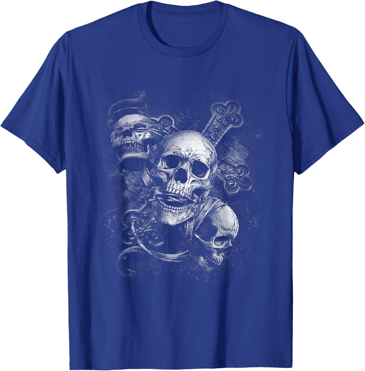 Hear No See No Speak No Evil, Dark Skeleton T-Shirt - T-Shirt | Royal