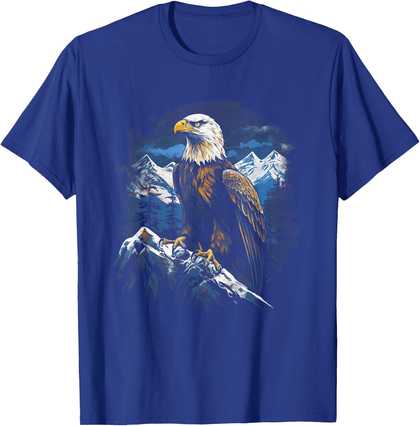 Eagle Landscapes Wilderness Mountains Bald Eagle Majestic Breathtaking Bird Nature Freedom USA T-Shirt - T-Shirt | Royal