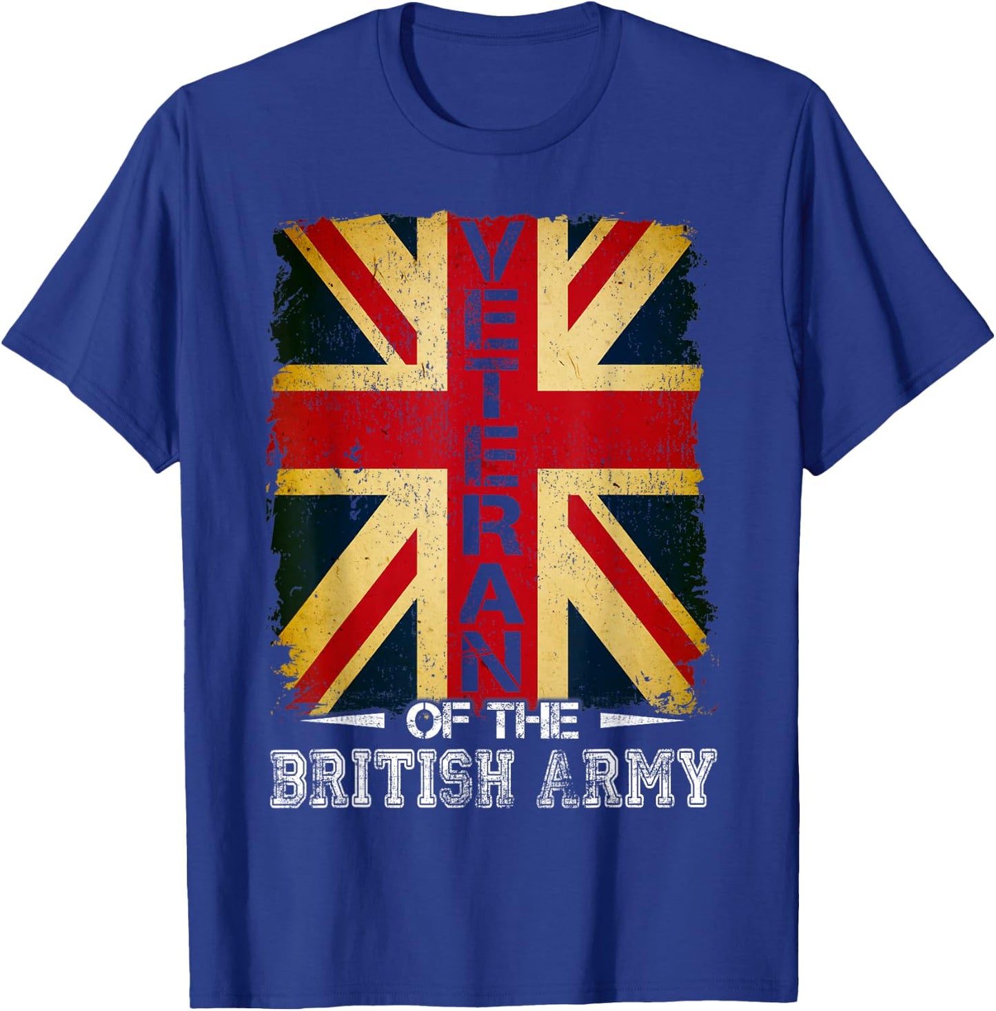 British Army Veteran Soldier Union Jack Flag UK Armed Forces T-Shirt - T-Shirt | Royal