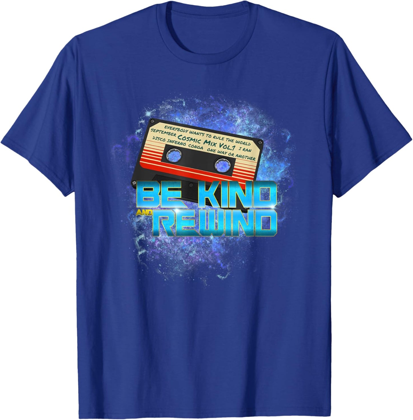 Cosmic Cassette Be Kind Rewind 80s - Out-of-this-World T-Shirt - T-Shirt | Royal