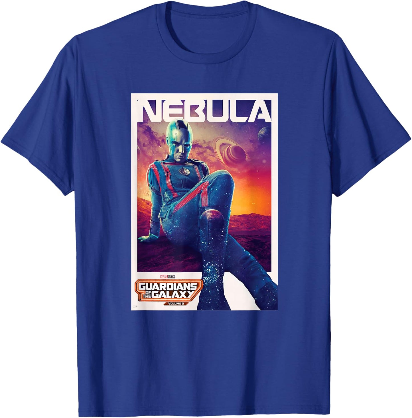 Marvel Guardians of the Galaxy Volume 3 Nebula Poster T-Shirt - T-Shirt | Royal