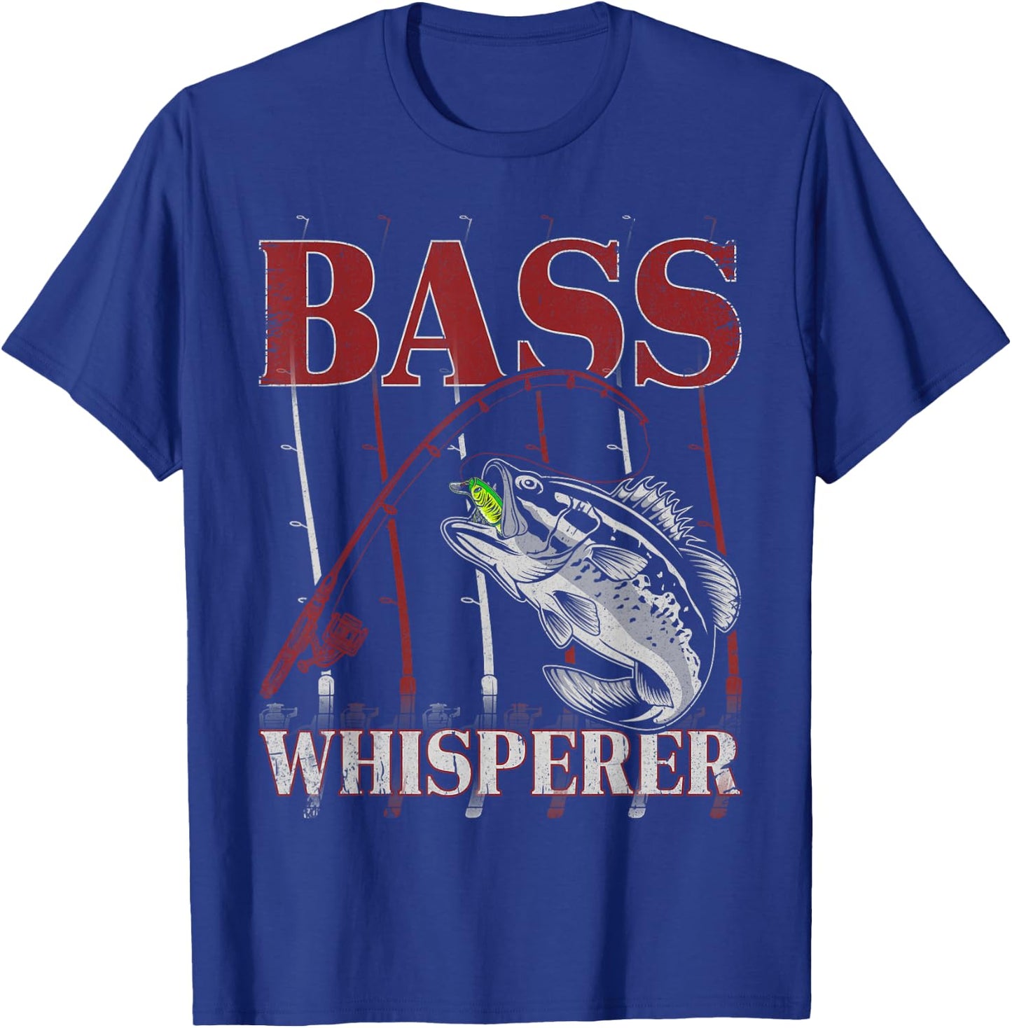 Patriotic Anglers American Bass Pro Whisperer Fisherman T-Shirt - T-Shirt | Royal