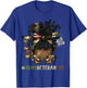 African Afro Messy Bun Loc Army Veteran Soldier Mother Wife T-Shirt - T-Shirt | Royal