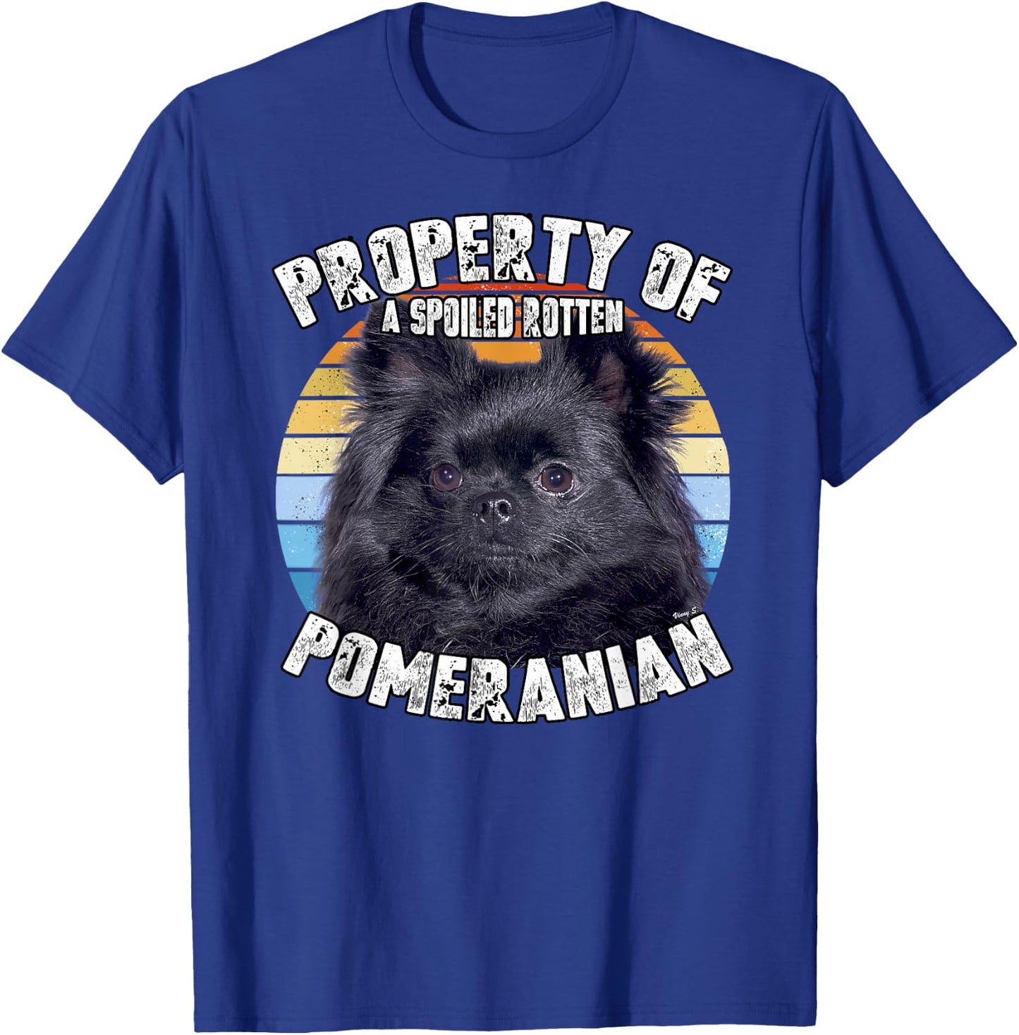 Pomeranian Black Property Of T-Shirt - T-Shirt | Royal