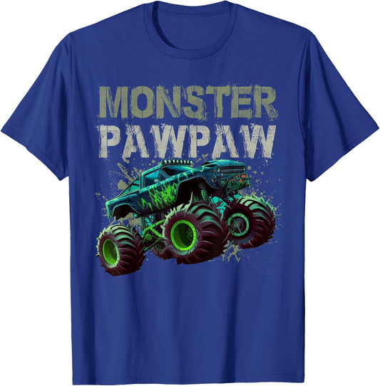 Monster Truck Pawpaw Family Matching Monster Truck Lovers T-Shirt - T-Shirt | Royal