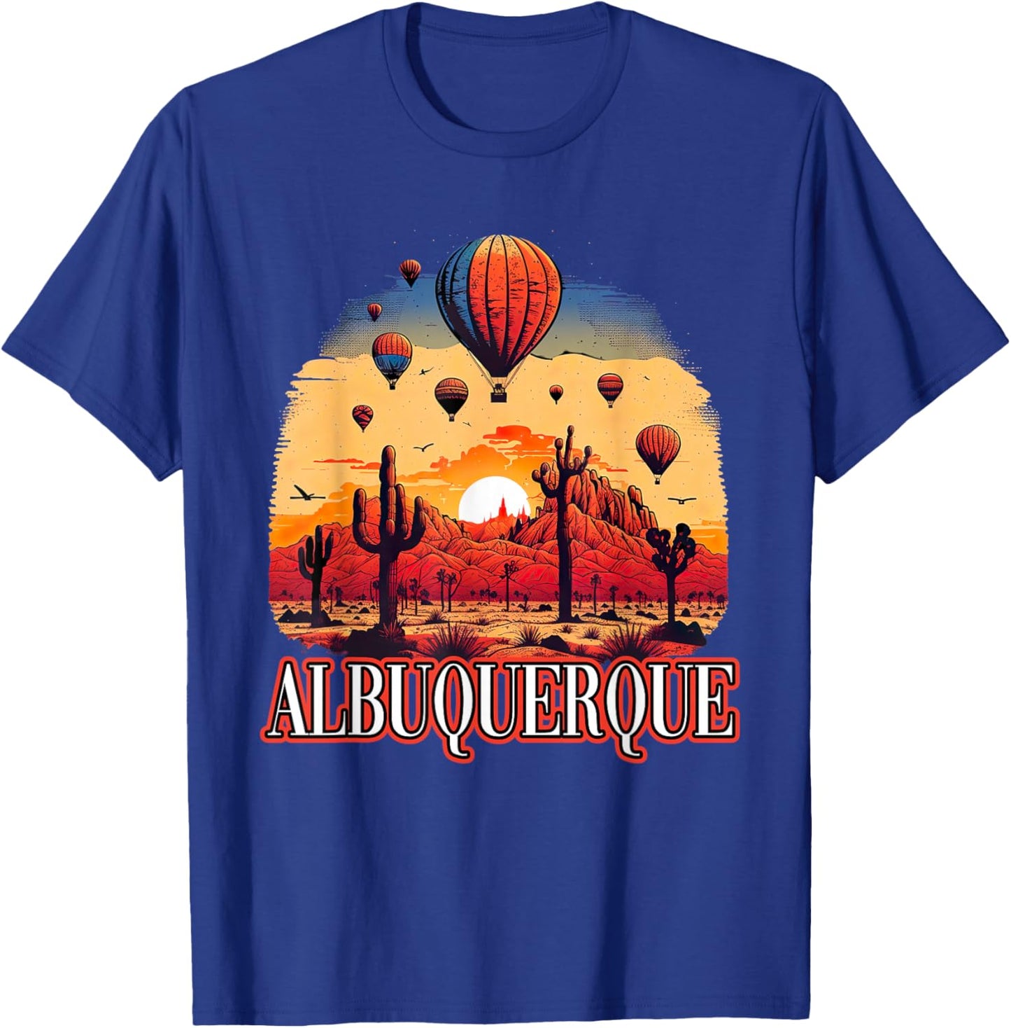 Albuquerque Balloon New Mexico Hot Air Balloon T-Shirt - T-Shirt | Royal