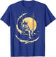 Astronaut Sitting on Swing in Space Stars and Moon T-Shirt - T-Shirt | Royal