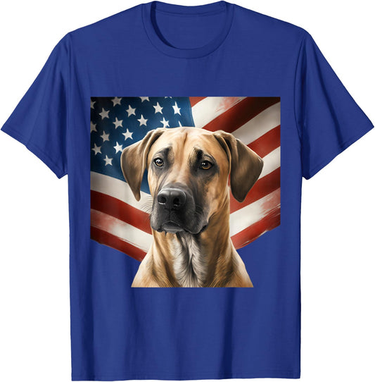 Black Mouth Cur 4th of July - Black Mouth Cur USA T-Shirt - T-Shirt | Royal