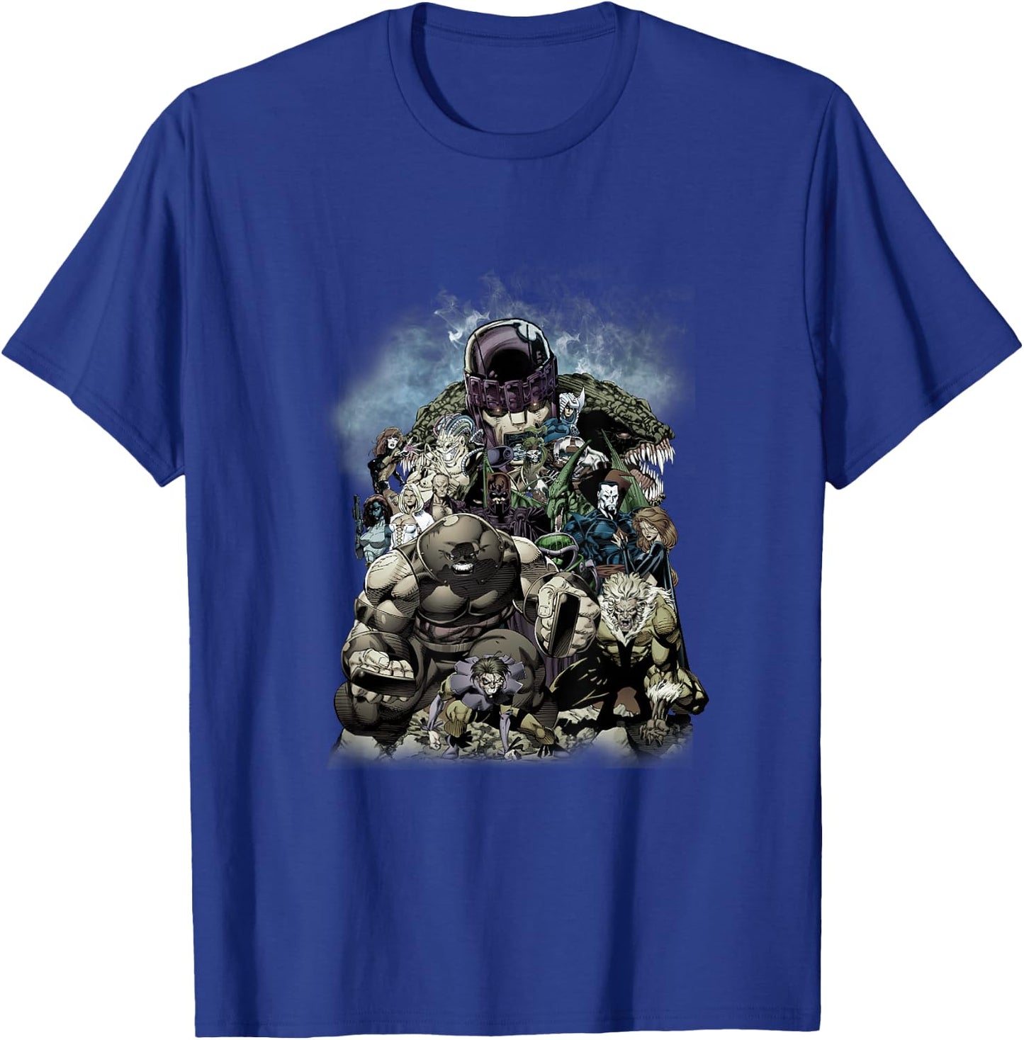 Marvel X-Men Rogues Gallery Iconic Villains Retro Group Shot T-Shirt - T-Shirt | Royal