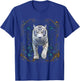 Tiger Geometric Artwork | White Animal Motif Tiger T-Shirt - T-Shirt | Royal