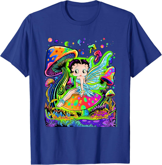Betty Boop Blacklight Poster T-Shirt - T-Shirt | Royal