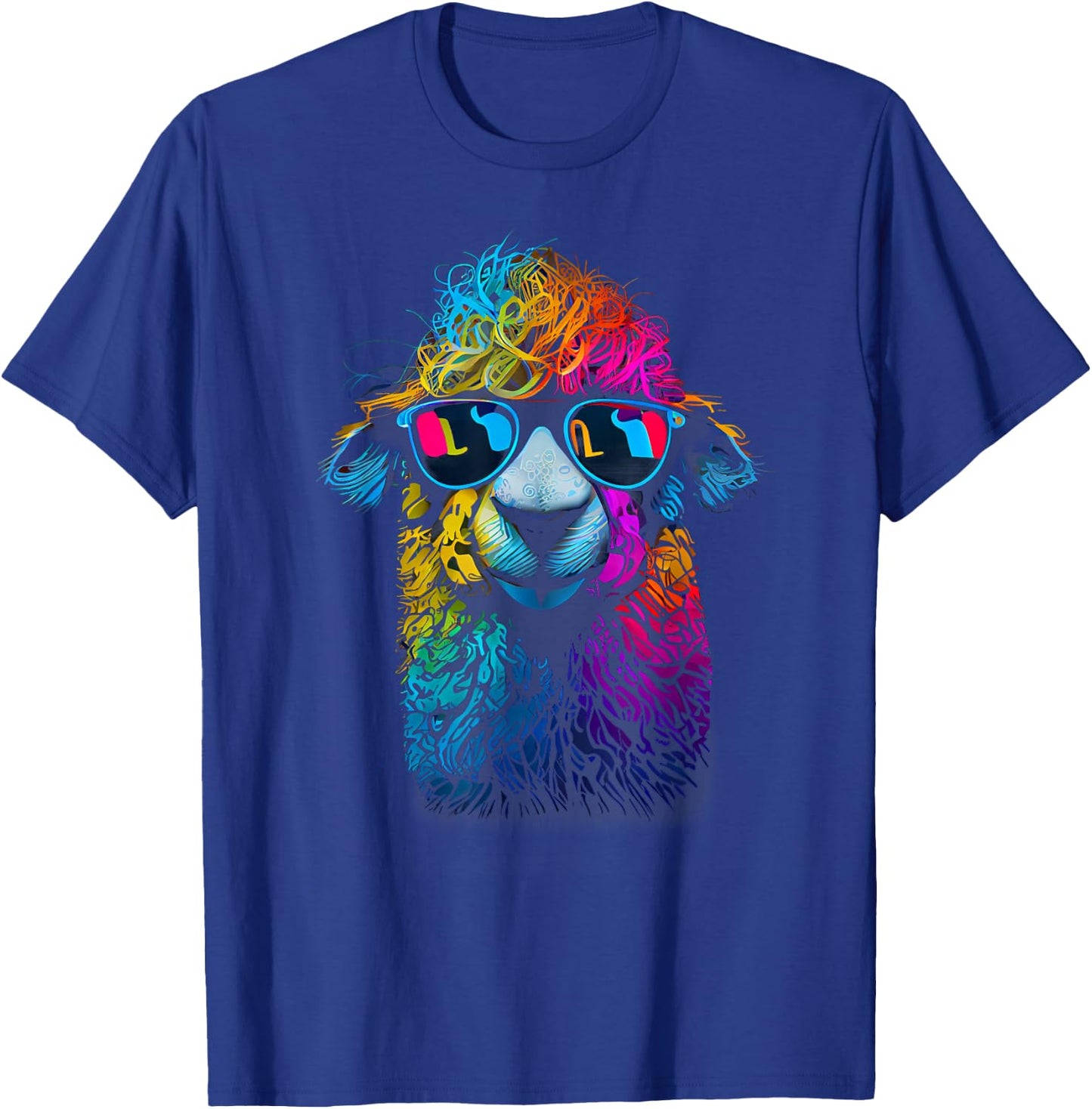 Lama Colorful Cool Alpaca Alpacalover T-Shirt - T-Shirt | Royal