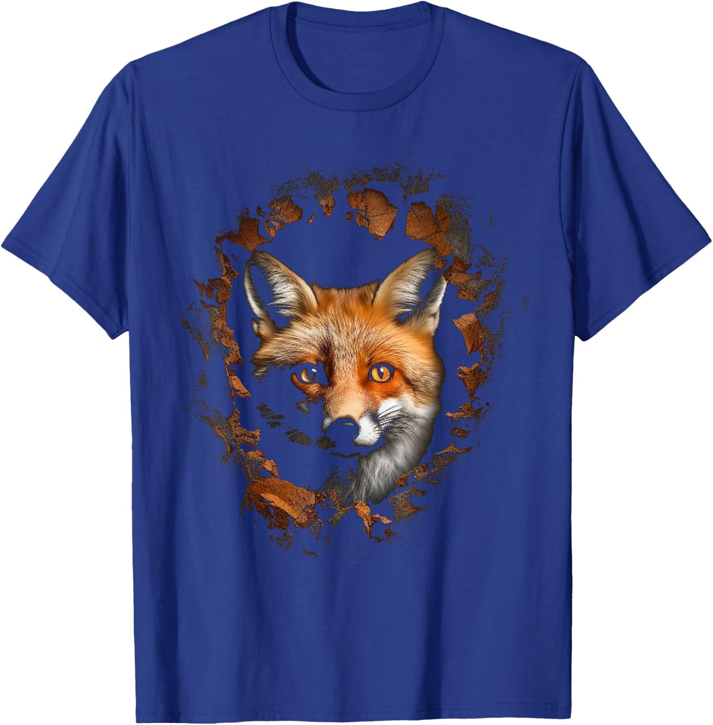 Fox Wall Artwork | Animal Motif Fox T-Shirt - T-Shirt | Royal
