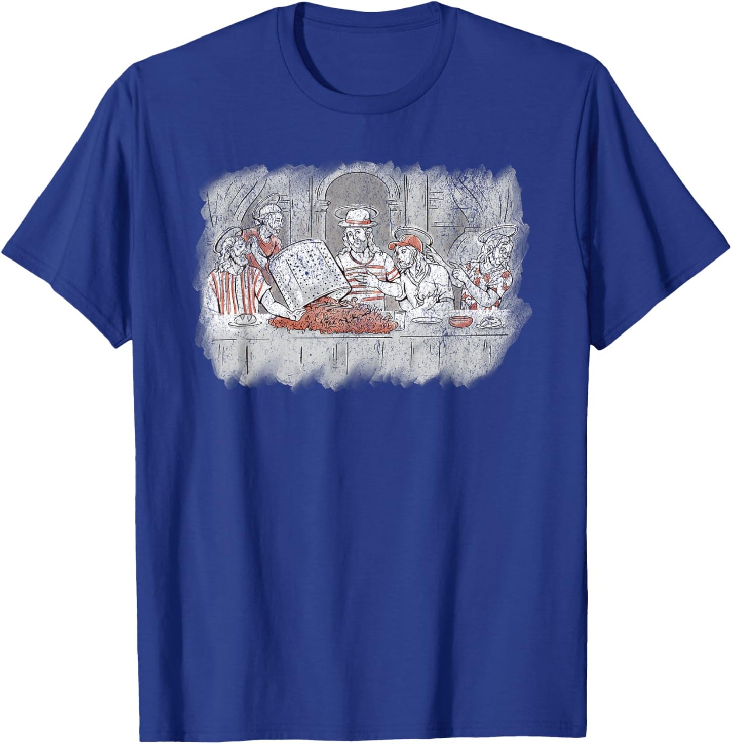 Last Supper Crab Boil Crawfish Funny Jesus Christian God T-Shirt - T-Shirt | Royal