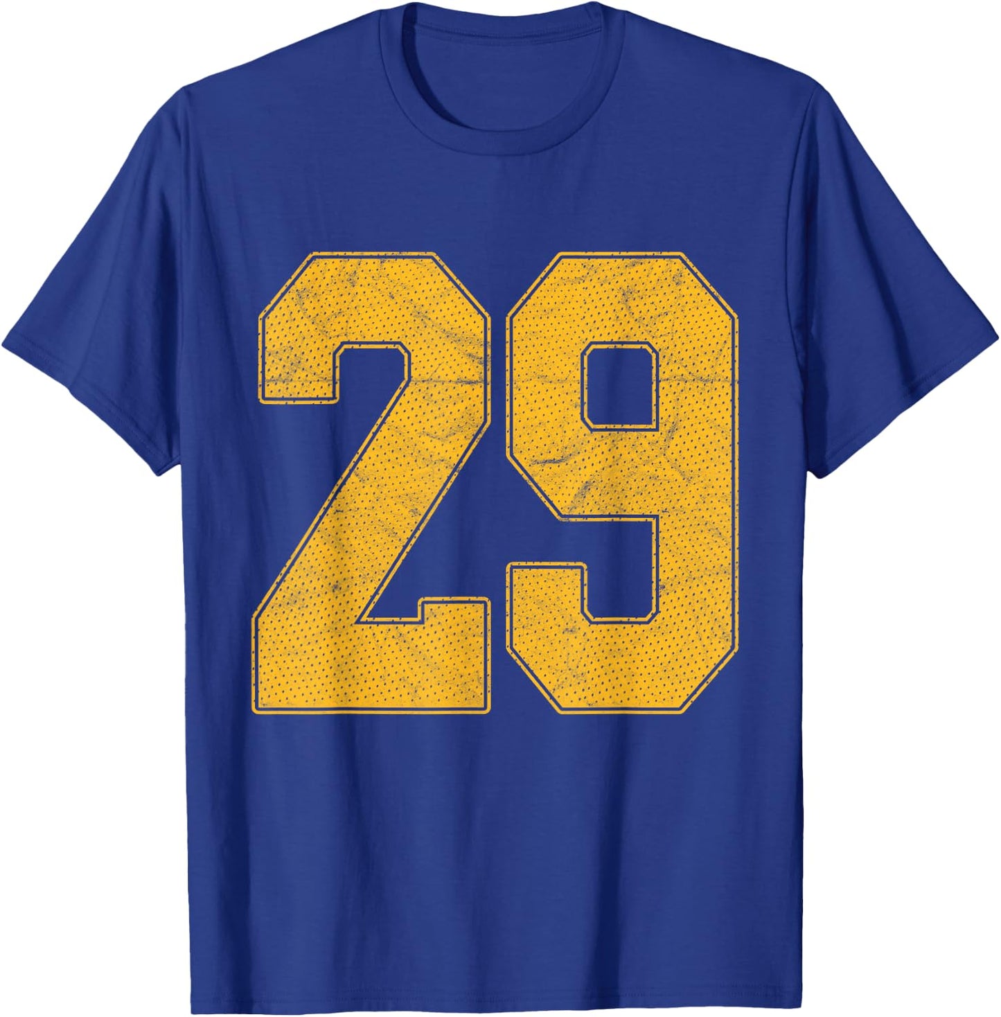 Number 29 Numbered Uniform Sports Team Jersey 29th Birthday T-Shirt - T-Shirt | Royal