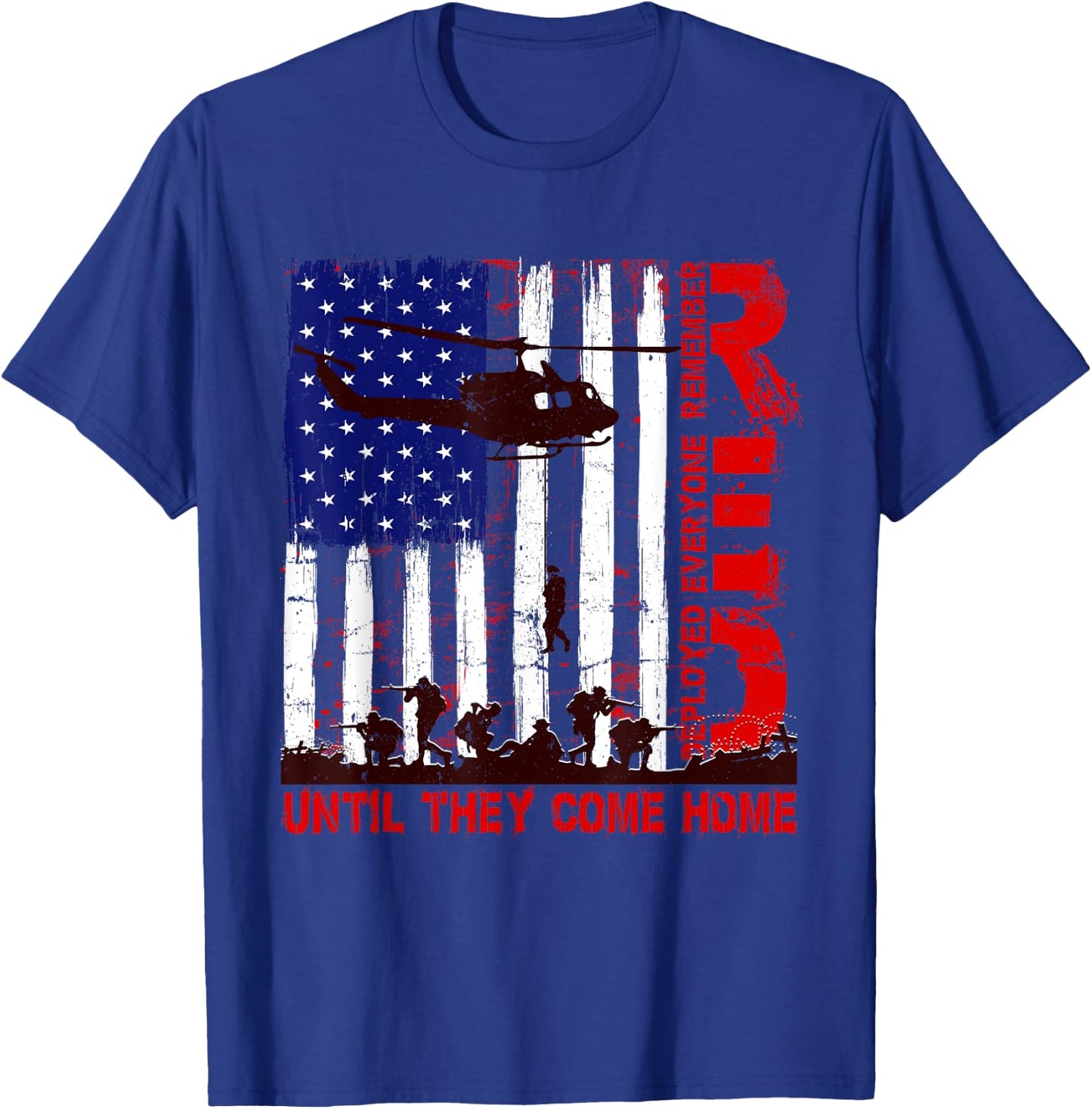RED Friday Remember Everyone Deployed US Flag Army Vintage T-Shirt - T-Shirt | Royal