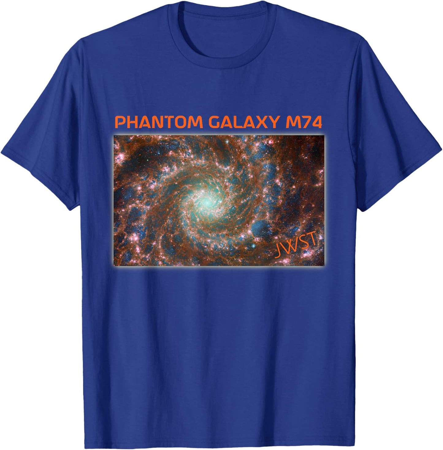 Webb Space Telescope New Image Phantom Galaxy M74 JWST T-Shirt - T-Shirt | Royal