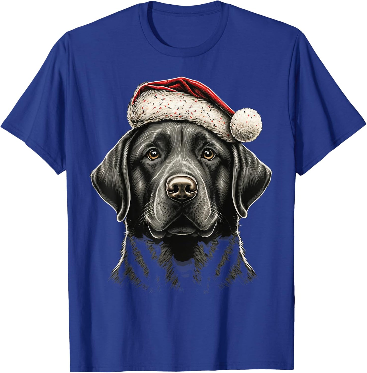 Xmas Labrador Santa on Christmas Labrador Retriever T-Shirt - T-Shirt | Royal