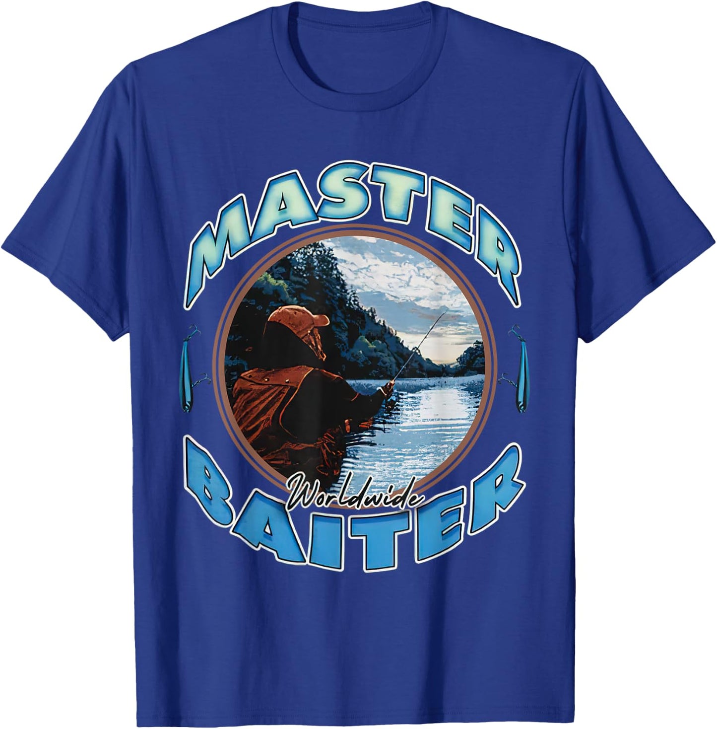 Master Baiter Worldwide Fishing Enthusiast T-Shirt - T-Shirt | Royal
