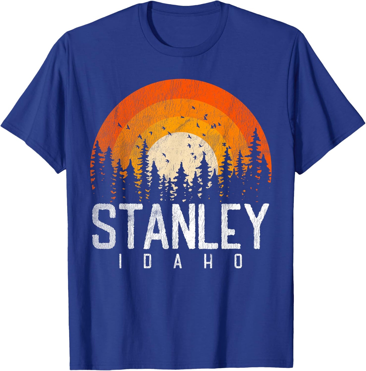 Stanley Idaho ID Shirt Retro Style Vintage 70s 80s 90s Gift T-Shirt - T-Shirt | Royal