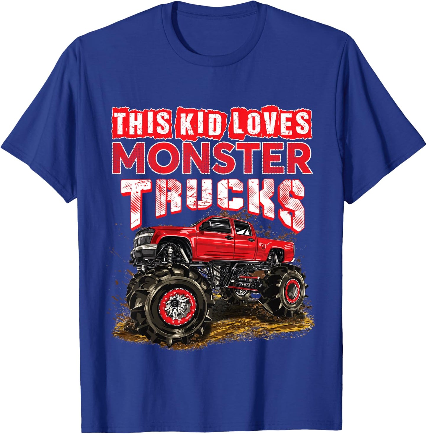 Monster Truck For Kids Boys Girls Monster Truck Lovers T-Shirt - T-Shirt | Royal
