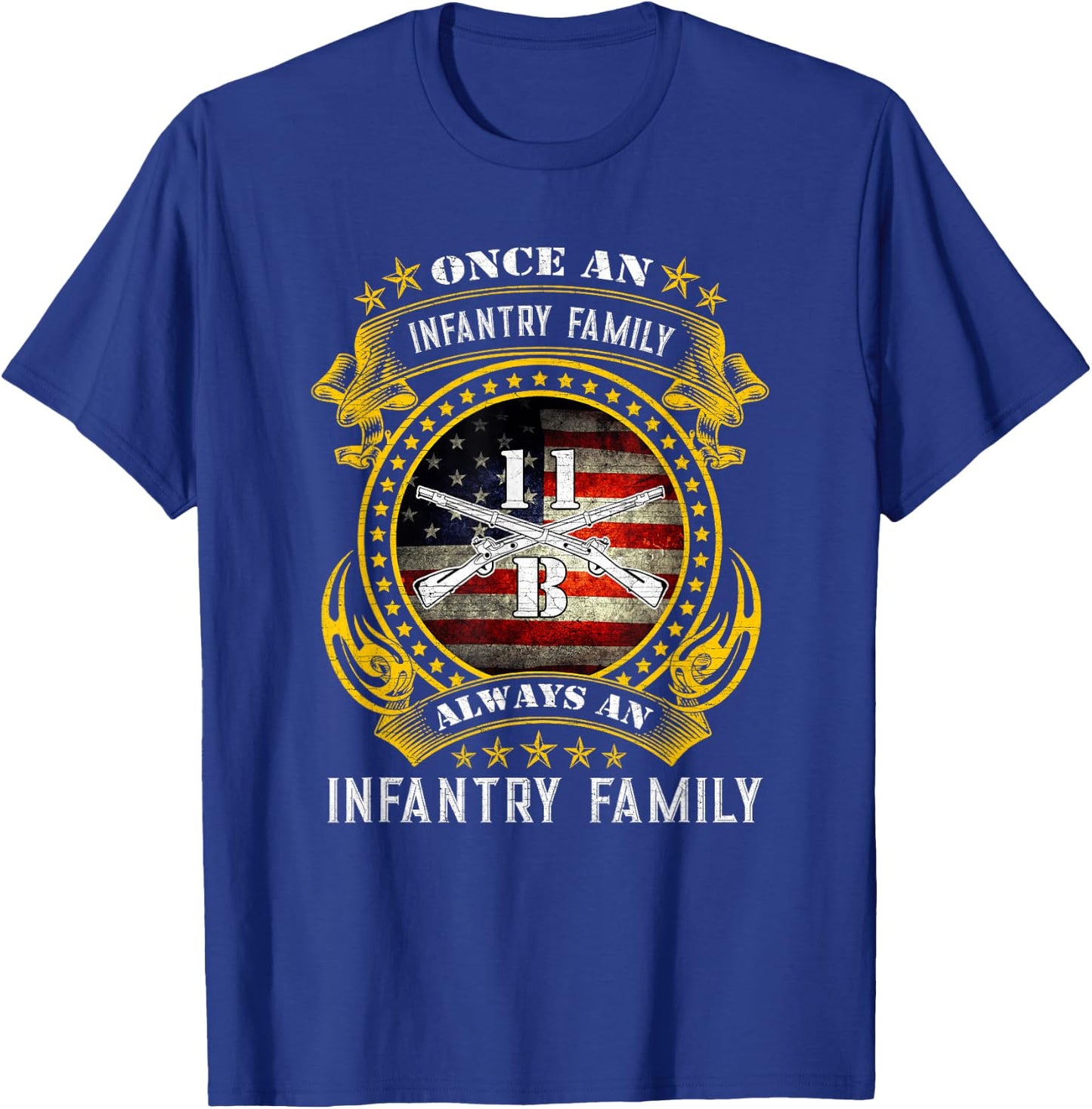 Fort Benning Georgia Ga 11B Infantryman Army Infantry School T-Shirt - T-Shirt | Royal