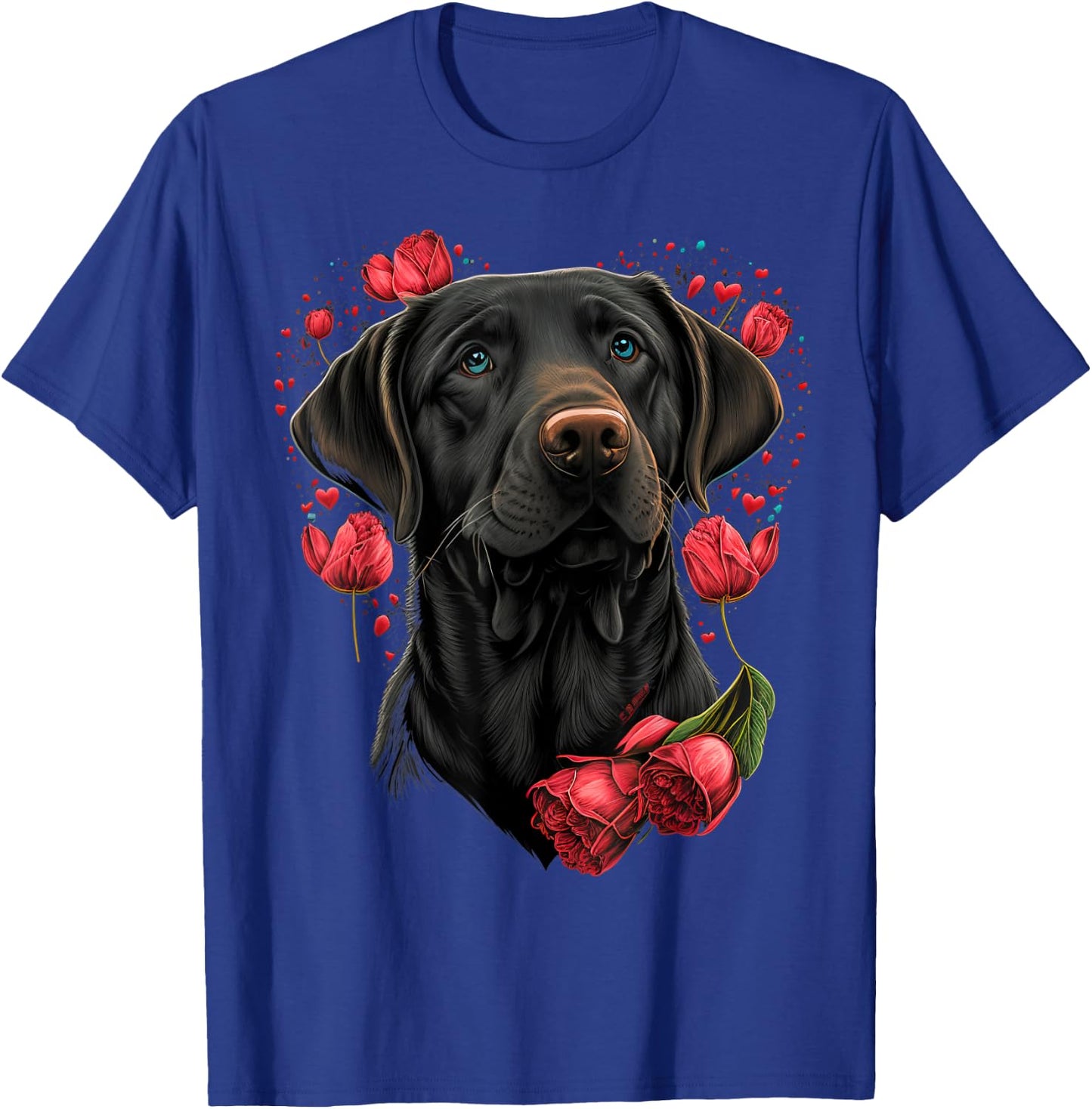 Two Labradors Valentines Day Love Couple Labrador Retriever T-Shirt - T-Shirt | Royal